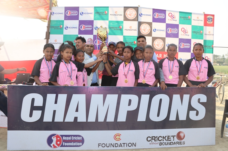 लक्ष्मी स्कूल जहदालाई अन्तर स्कूल हव महिला क्रिकेट प्रतियोगिताको उपाधि