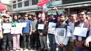 भ्रष्टाचारविरुद्ध सत्तारुढ दलका विद्यार्थी संगठनहरुको प्रदर्शन