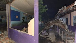 जंगली हात्तीले विद्यालयको भवन भत्काए