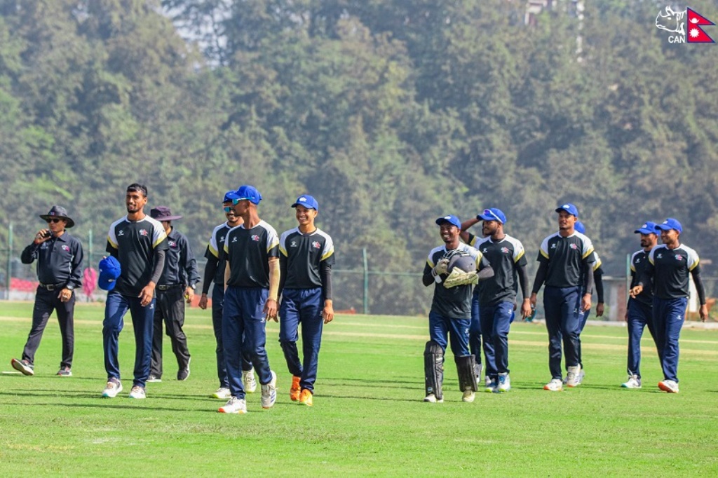 कर्नाटकलाई ७ विकेटले हराउँदै नेपाल विजयी