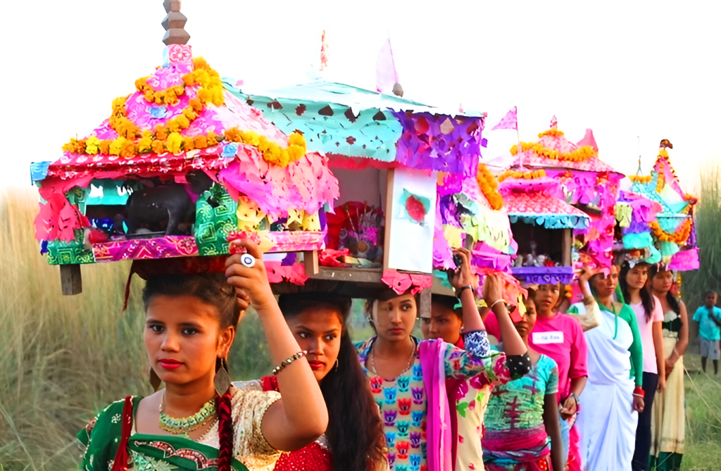 मिथिलाञ्चल क्षेत्रमा सामा चकेवा पर्वको रमझम
