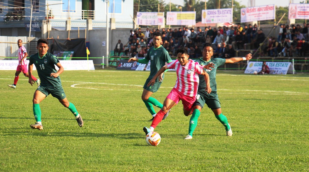 झापा कपः राजा क्लब र जीटीए दार्जिलिङ खेल्दै
