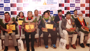 कोशीका १३ जना अगुवालाई ‘एक्सिलेन्स अवार्ड’
