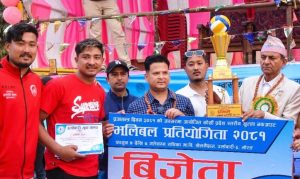 संखुवासभाले जित्यो प्रदेशस्तरीय भलिबलको उपाधि