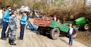 धनकुटामा ट्याक्टर दुर्घटना हुँदा सहचालकको मृत्यु