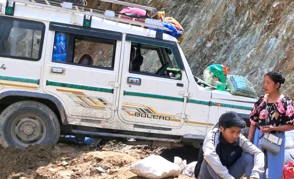 ब्रेक फेल भएर बोलेरो गाडी दुर्घटना, ९ जना घाइते