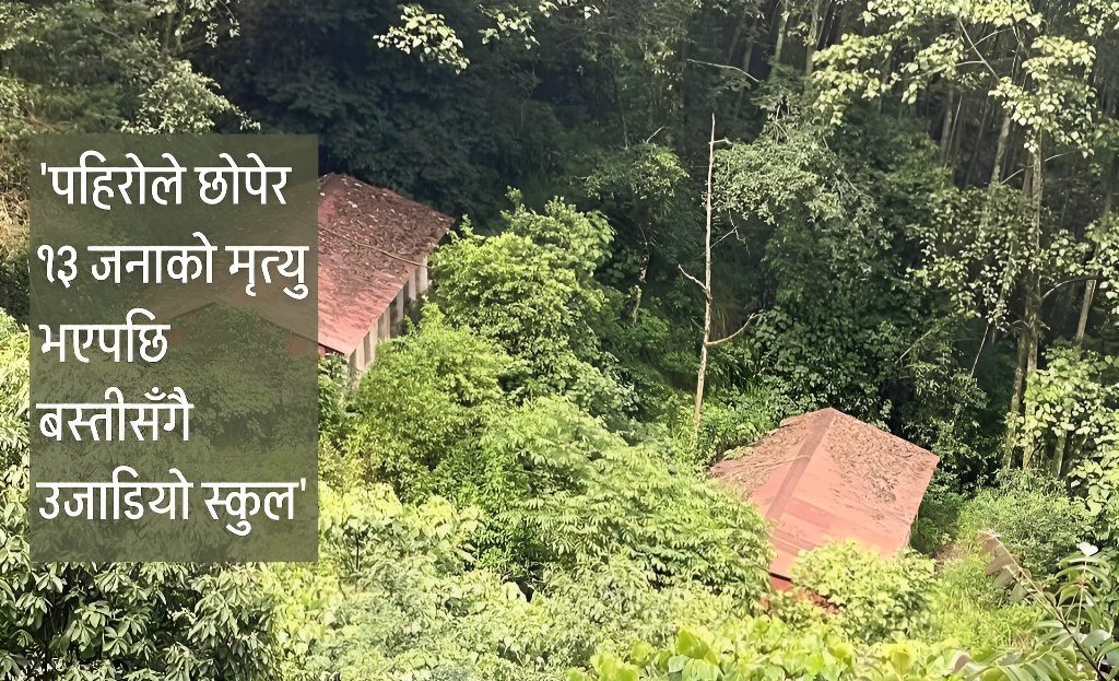 जंगलबीच छोपिएको एउटा स्कुल