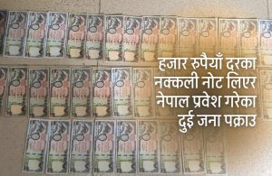 भारतबाट नक्कली नेपाली नोटको बिटो लिएर नेपालतिर