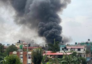 ओलीको बालकोटस्थित निवासमा आगजनी