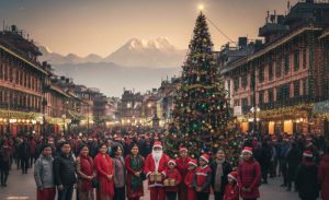 क्रिसमस पर्व मनाउँदै ईसाई धर्मावलम्बी