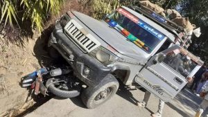 नेपालटारमा दुर्घटना, मोटरसाइकलमा सवार २ जना घाइते