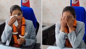 पदभार ग्रहणका क्रममा भक्कानिइन् मन्त्री सीता वादी