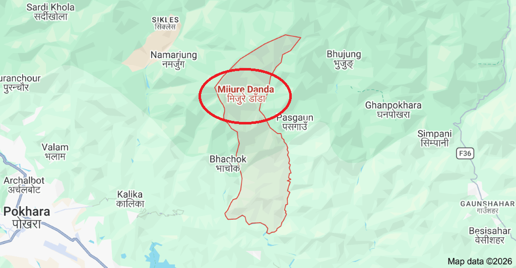 कास्कीको मिजुरे डाँडा केन्द्रबिन्दु भएर भूकम्प