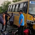 मेचीनगरमा बस र मोटरसाइकल ठोक्किँदा दुई जनाको मृत्यु